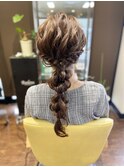 編みおろしヘアセット