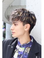 ネイビー(NAVY)&nbsp;フロントバウンドシャドウパーマ ハイライト