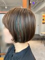 スパークル 二俣川(Sparkle)&nbsp;重めボブスタイルでもインナーカラーでまた違った雰囲気に♪