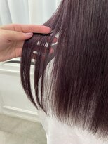 ブルー(BLUE)&nbsp;黒髪/ボブルフ/ネビージュ/韓国/ワンレン/盛岡/髪質改善/前髪