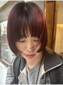 大人可愛い小顔ショート束感ボブハイライト２０代３０代４０代
