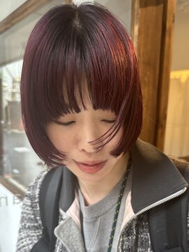 フゾンカウチ(fuzon kauti) 大人可愛い小顔ショート束感ボブハイライト２０代３０代４０代