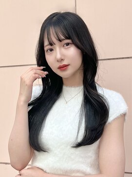 ロンド フィーユ(Lond fille) ミニウルフレイヤーカット顔周りカット前髪カット韓国ロング銀座