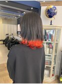 フォックスカラー！オレンジブラックの裾カラー