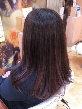 シュヴー 門前仲町(CHEVEUX) ハイライト＋モーヴピンクでツヤありハイトーン