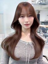 アイティー バイ アルバム 浦和店(IT by ALBUM)&nbsp;ロング暗めカラー韓国ヘア顔周りレイヤー_F0883