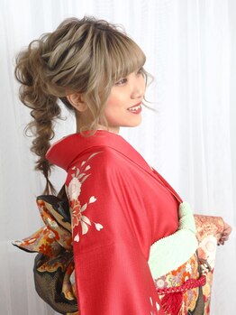 セットサロンエース(Set salon Ace)の写真/【ヘアセット+着付け★朝6時~可能】成人式や卒業式など大切なイベントは<Ace>で☆前撮り/着付も受付中◇