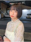 ミニボブ パッツン 顎上ボブ ワイドバング