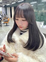 ソピ バイ インビテーション(sopi by invitation) ぱっつん前髪 レイヤーカット ダークラベンダーアッシュ