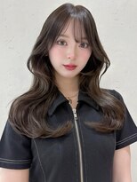 アム 表参道(am)&nbsp;【暗めカラー】グレージュ×巻ける縮毛矯正