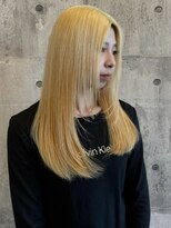 ユイマァル 岡山店(YUIMARL)&nbsp;ブロンドカラー20代30代ブリーチダブルカラーハッシュカット