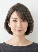 大人女性の上品丸みボブ【耳かけ小顔】