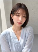 【NOA】艶髪質改善ストレート切りっぱなしボブシースルーバング