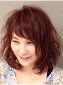 ふわふわランダムパーマスタイル