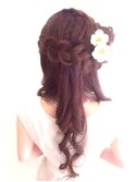 ブリエ☆結婚式☆編みこみ愛されハーフアップ