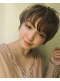 【GARDEN 田中麻由】ベージュ春カラー×マッシュショート
