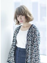 ヘアカラーサロン(Hair Color Salon)&nbsp;甘くなりすぎないミックスカールのボブ