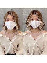 アフィーロ(ACHFILO)&nbsp;フェイスフレーミング前髪エクステひし形ミディアムベージュ