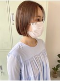 ボブ × ベージュ