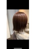 毛先透け感ボブ