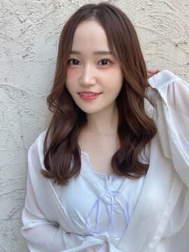 ロンド ストラーダ 心斎橋(Lond strada) 韓国前髪顔周りロング×インナーグレージュ[心斎橋/髪質改善]