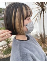 ブーム(BOOM)&nbsp;ミニボブ×インナー×ハイライト【大分】