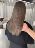フルブリーチダブルカラーミルクティーベージュ髪質改善カラー