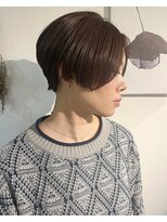 ファッジ 南柏(FUDGE)&nbsp;【FUDGE】前下がりハンサムショート　×　モーブベージュ