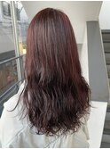 /ロングパーマ×ハイライト
