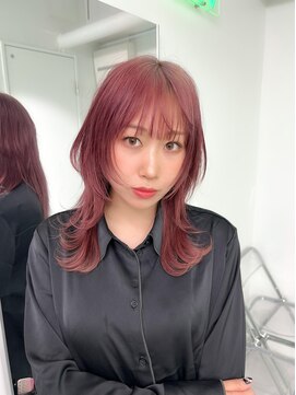 キバ(kva) ▽□□▽ロングウルフ×ワインレッドカラー