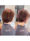 【before afterあり】ショートボブ
