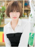 ミルクティーアッシュ前下がりボブマッシュc6川口20代30代40代