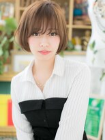 カバーヘア ブリス 川口(COVER HAIR bliss)&nbsp;ミルクティーアッシュ前下がりボブマッシュc6川口20代30代40代