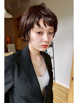 クラン バイ ヘッドライト たまプラーザ店(clan by HEADLIGHT) たまプラーザ/くせ毛ショートヘア/ショートパーマ/透明感カラー