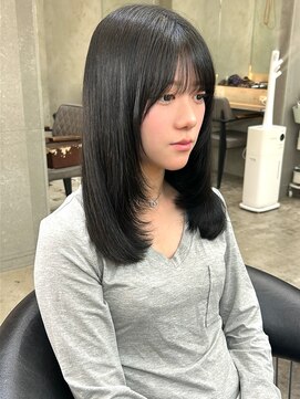 ロンド 表参道店(Lond) 髪質改善縮毛矯正レイヤーカット顔周り前髪韓国ミニウルフ