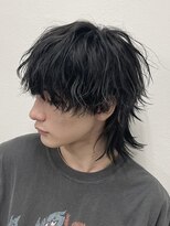 ハイライト/マッシュパーマ/ウルフ/アッシュブラック/渋谷駅