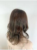 オリーブグレージュ/ミディアムスタイル/20代30代40代