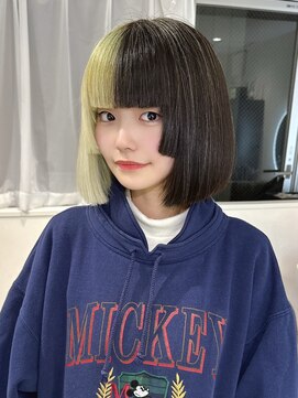 切りっぱなしボブ/重ためボブ/梅田