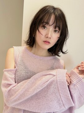 トリッカ 銀座(tricca) ボブウルフ/顔まわりレイヤー/外はねボブ/ニュアンスパーマ