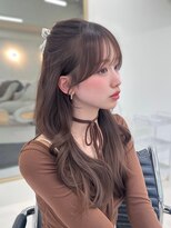 ベル 新宿店(Vel) ハッシュカット/ダークブラウン/バタフライカットカーテンバング