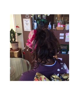 美容室 シャルドン *振袖*サイドアップ