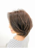 大人可愛い柔らか小顔ボブ×フォギーベージュ