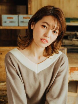 サインヘアー 静岡(sign hair) 外ハネミディアム