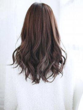 ウル 吉祥寺(ulu) ツヤ感ボルドーカラーのミックスカールスタイル