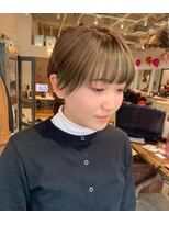 ナルヘアー 越谷(Nalu hair)&nbsp;マッシュショート×インナーカラーグリーン
