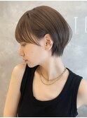 大人可愛い20代30代マッシュショートチョコレートカラーM0727