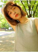 Aラインボブ フェザーカット 小顔ボブ