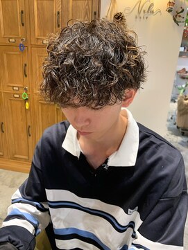 アンユヘアー 与野駅前店(unu.hair) MEN'SHAIR マッシュパーマ/波巻き