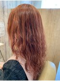 くせ毛風ウルフロングパーマ 透明感カラー 髪質改善ケアカラー