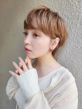 スーハ 恵比寿(SUUHA) ナチュラルショートボブ/大人ボブ/ベージュグレーシアーカラー